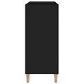 vidaXL Skrinka na platne čierna 84,5x38x89 cm kompozitné drevo