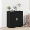 vidaXL Servírovacia skriňa Čierny dub 79 x 38 x 80 cm Kompozitné drevo