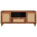 vidaXL TV skrinka Hnedá 105 x 33,5 x 46 cm Masívne mango drevo