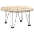 vidaXL Nohy do vlasov pre konferenčný stolík 4 ks, biele 20 cm, masívna oceľ