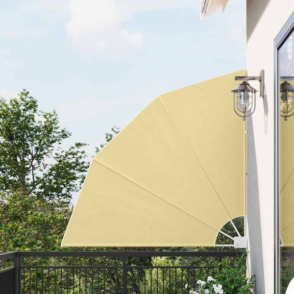 vidaXL Záclona na balkónové súkromie 140 x 140 cm Polyester Piesková
