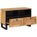 vidaXL TV skrinka s poličkou Hnedá 70 x 33 x 46 cm Masívne mango drevo