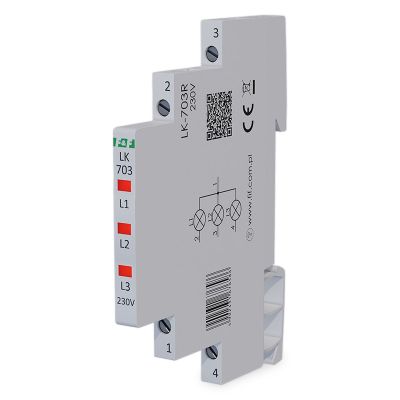 Trojfázová signalizácia F&F LK-703R/230V na DIN lištu