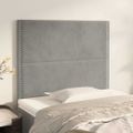 vidaXL Čelo postele svetlosivé 80x5x118/128 cm zamatové