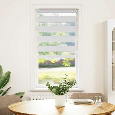 vidaXL Zebrová roleta 80,9x150 cm Šírka látky 76,7 cm biela
