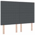 vidaXL LED hlavová doska Tmavo šedá 144 cm Kordúrová tkanina