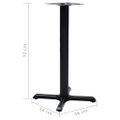 VidaXL Bistro Table Noha Čierna 56x56x72 cm Liatina