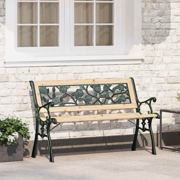 vidaXL Záhradná lavička s vankúšom Hnedá 116 x 54 x 73 cm drevo