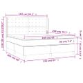 vidaXL Posteľný rám boxsping s matracom ružový 160x200 cm zamat