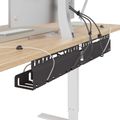 vidaXL Úložný box na káble pod stôl 2 ks Čierna 43 x 9 x 11 cm Oceľ