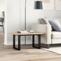 vidaXL Konferenčný stolík v tvare O 80x50x40,5 cm borovica a oceľ