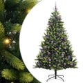 vidaXL Umelý skladací vianočný stromček 300 LED diód Zelená 240 cm