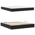 vidaXL Postel s úložným prostorem a matrací Čierna 160 x 200 cm Zamat