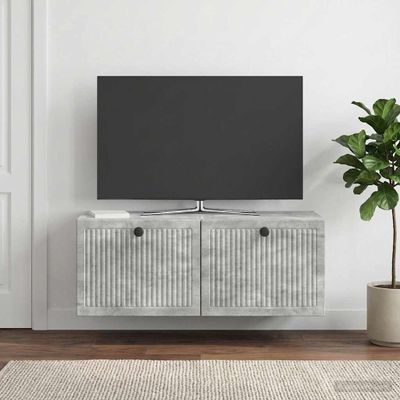 vidaXL Nástenná TV skrinka Nástenný Betónovo sivá 78,5 x 31 x 30 cm