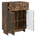 vidaXL Servírovacia skriňa Dymový dub 66 x 34,5 x 90 cm