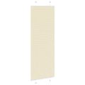 vidaXL Skladaná roleta krémová 70x200 cm šírka látky 69,4 cm polyester