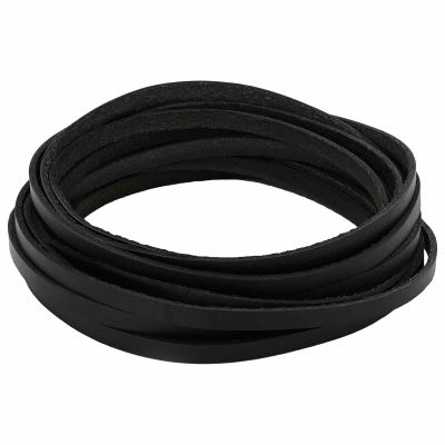 vidaXL Kožený remienok Čierna 500 x 0,5 cm Koža