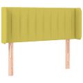 vidaXL Čelo postele s LED zelené 83x16x78/88 cm látka