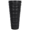 vidaXL Kvetináč s odnímateľnou vložkou antracit 18/45 l PP drážkovaný