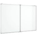 vidaXL Magnetická biela tabuľa skladacia 120x100x1,7 cm hliník