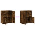 vidaXL Komody 2 ks dymový dub 60x31x70 cm kompozitné drevo