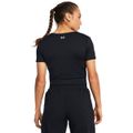 Dámske tričko Motion Crossover Crop SS Black - Under Armour, veľkosť L, veľkosť oblečenia L