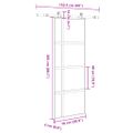 vidaXL Posuvné dvere s kovaním 76x205 cm tvrdené sklo a hliník úzke