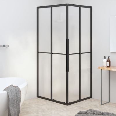 vidaXL Sprchovací kút matné ESG 90x70x180 cm čierny