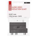 Redukcia SCART na 3× CINCH + SVHS adaptér