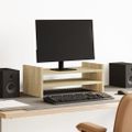 vidaXL Stojan na monitor dub sonoma 50x27x20 cm kompozitné drevo