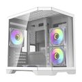 Počítačová skriňa Darflash FT350 + 5 ventilátorov aRGB (biela)