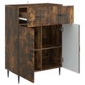 vidaXL Servírovacia skriňa Dymový dub 66 x 34,5 x 89,5 cm