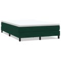 vidaXL Box Spring Posteľ bez matraca Tmavo zelená 160x220 cm Zamat