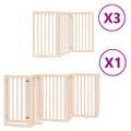 vidaXL Brána pre psa s dverami skladacia 15panely 750cm topoľové drevo