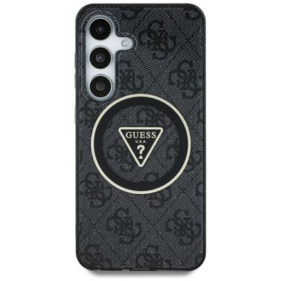 Guess HC Magnetic IML Metal Glitter 4G Circle Triangle case for Samsung Galaxy S25 Ultra black
