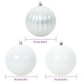 vidaXL Vianočná guľa sada XL 9 ks Biela Ø 15 cm Plast