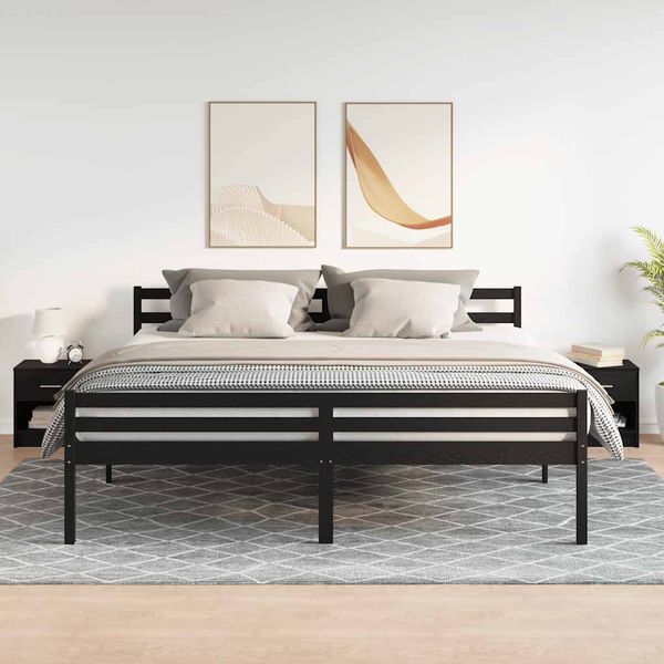 vidaXL Nočné stolíky 2 ks s zásuvkou čierne 39x28x41 cm