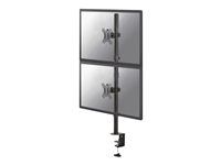Montážna sada - pre 2 LCD displeje - čierna - veľkosť obrazovky: 10"-32" - upevnenie svorkou, priechodka, upevniteľné na stôl