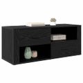 vidaXL TV skrinka 100 x 35 x 40 cm Čierny dub Kompozitné drevo