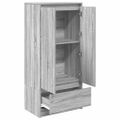 vidaXL Skrinka so zásuvkou Sivá Sonoma 55,5x34x119,5 cm