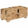 vidaXL Konferenčný stolík z mangovníkového dreva 80x40x35 cm