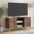 vidaXL TV skrinka 102 x 34,5 x 50 cm Dymový dub Kompozitné drevo
