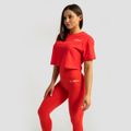Dámske tričko Cropped Limitless Hot Red - GymBeam, veľkosť XL, veľkosť oblečenia XL