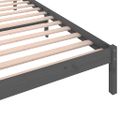 vidaXL Posteľný rám borovicový masív 90x200 cm sivý
