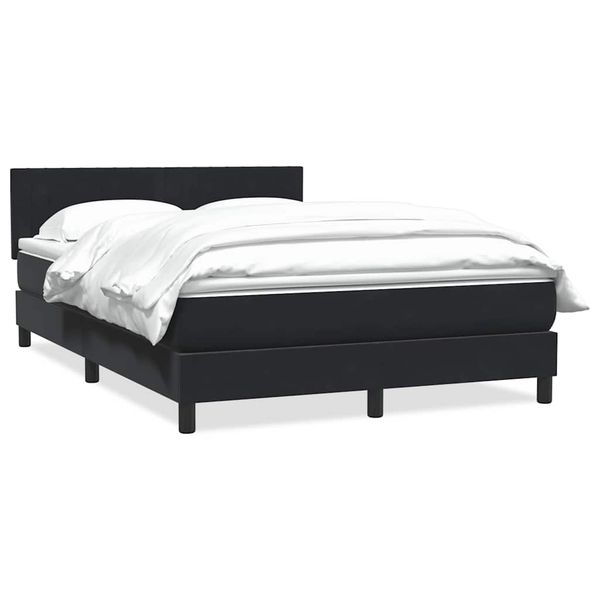 vidaXL Posteľný rám boxspring s matracom čierny 160x210 cm zamat