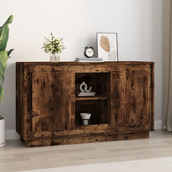 vidaXL Komoda dymový dub 102x35x60 cm spracované drevo