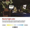 LED reflektor GLARO s pohybovým čidlom, 20 W, čierny, IP54, 2000 lm, neutrálna biela