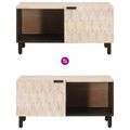 vidaXL Konferenčný stolík Biela 80 x 50 x 40 cm Masívne mango drevo