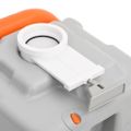 vidaXL Prenosné kempingové WC, sivo biele 15+10 l, HDPE