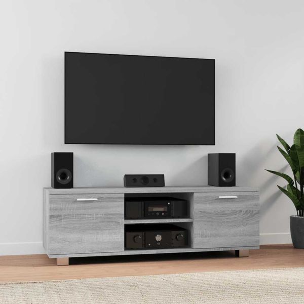 vidaXL TV skrinka sivý dub sonoma 120x40,5x35 cm spracované drevo